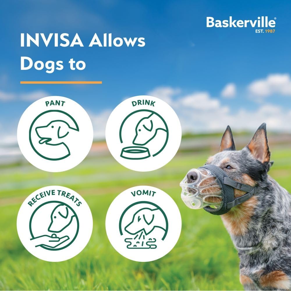 Baskerville INVISA Basket Dog Muzzle | Size
