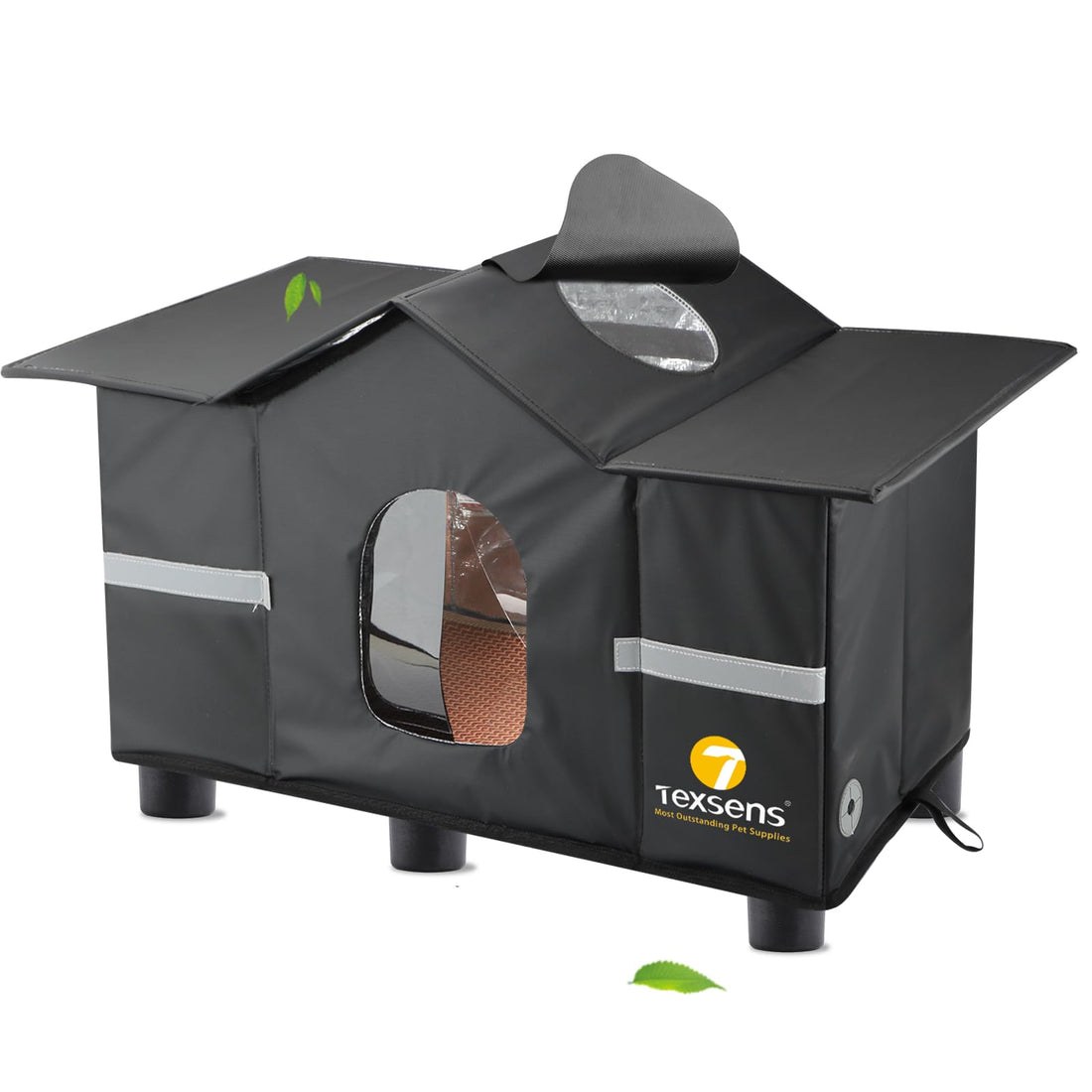 Texsens Outdoor Cat House - Weatherproof Large Cat Shelter