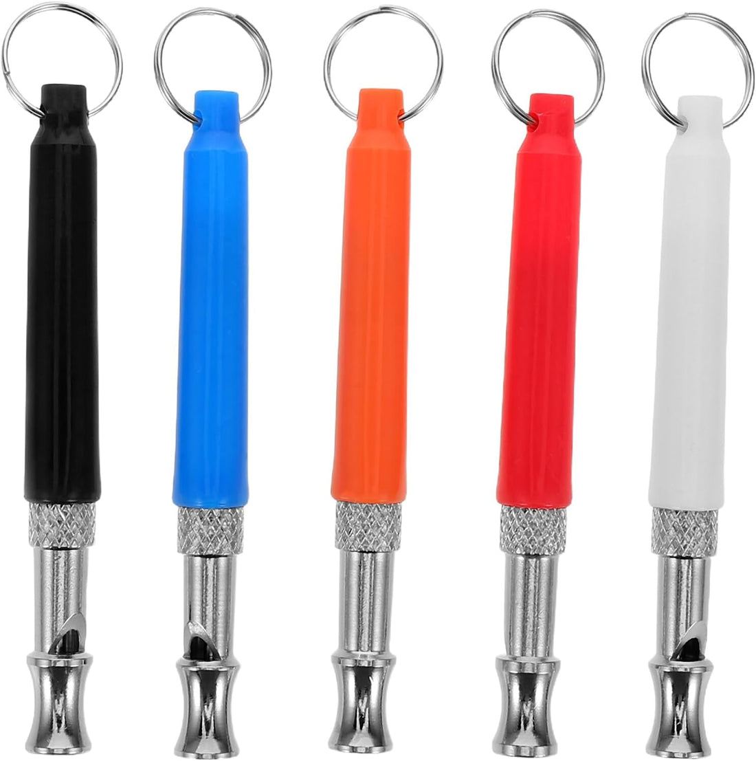 Adjustable Dog Training Whistles 5pcs with High-Frequency Recall