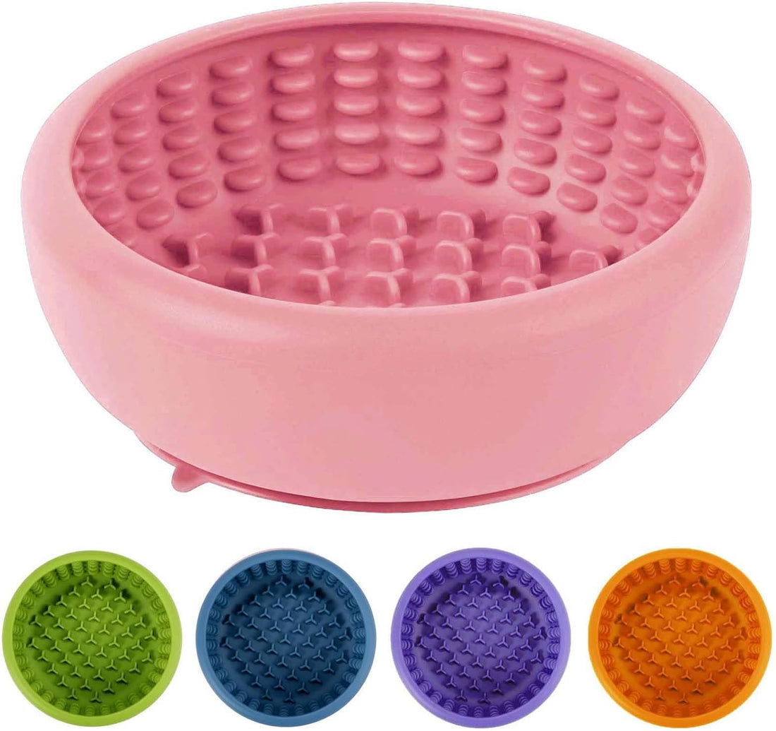 Dog Slow Feeder Lick Bowl, Freeze Lick Mat with Suction Cup