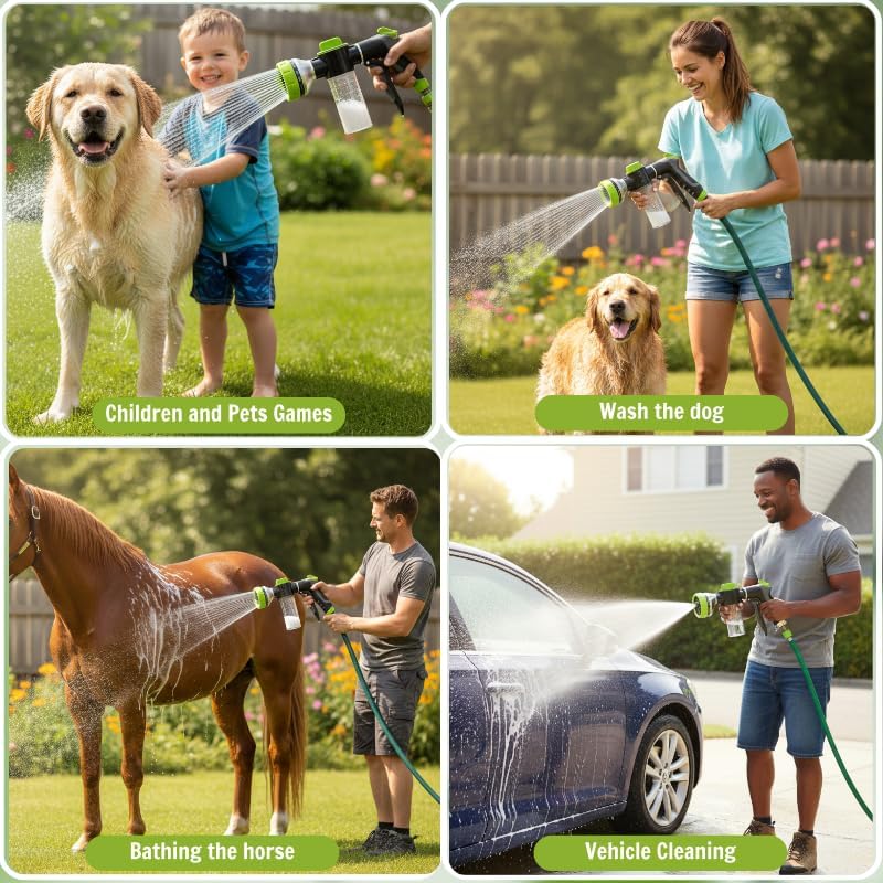 Dog Shower Attachment with Soap Dispenser for Pet Wash