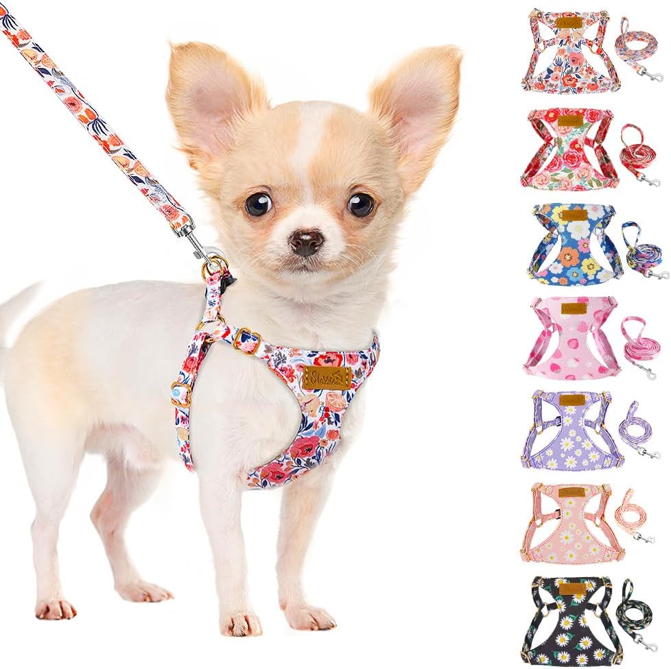 SlowTon No Pull Dog Harness with Leash for Small Medium Dogs
