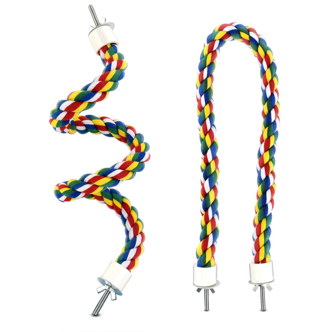 Bird Bungee Climbing Swing - Colorful Parakeet Rope Perch