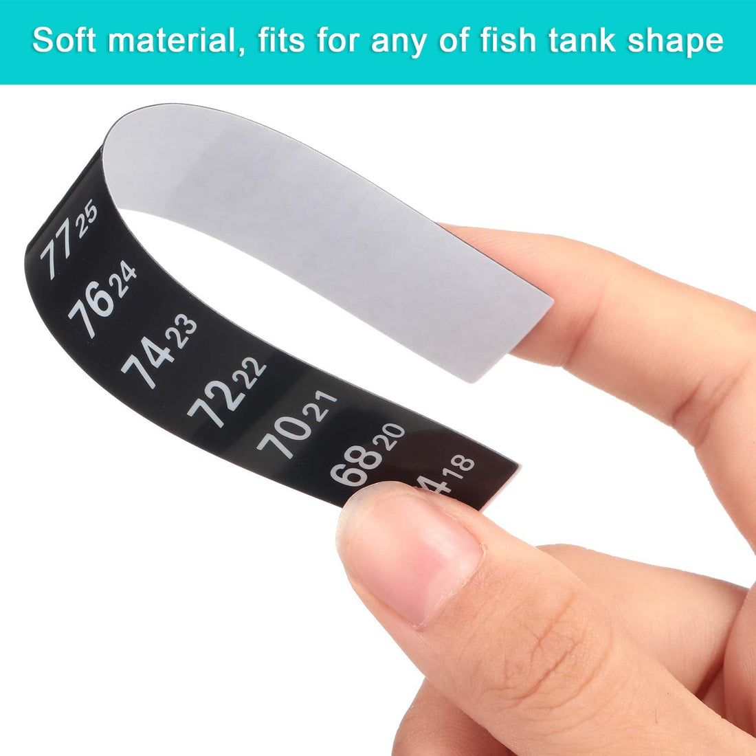 BBTO 20 Pcs Aquarium Thermometer Sticker Temperature Strip for Fish