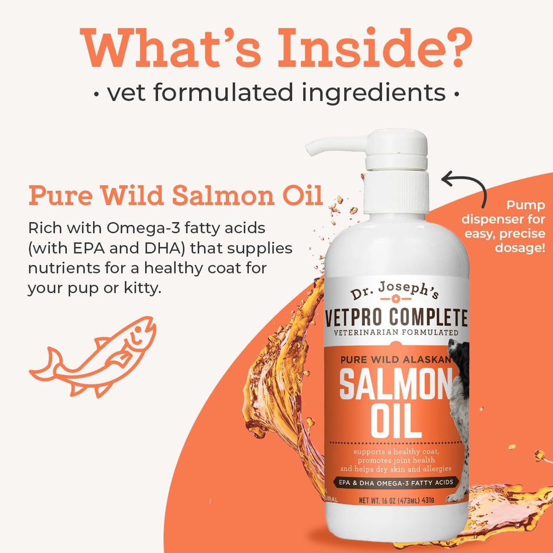 Dr. Joseph's VetPro Complete Wild Alaskan Salmon Oil Supplement