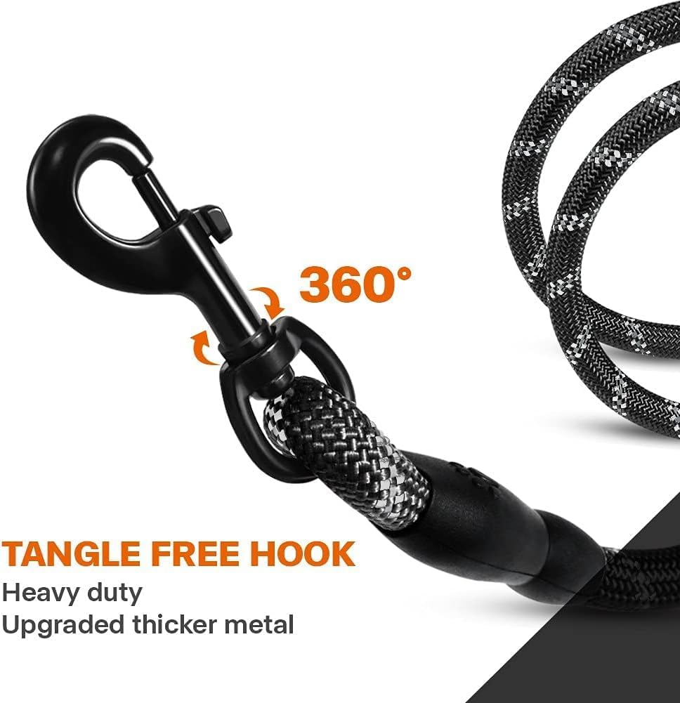 Taglory Rope Dog Leash 6 FT with Comfortable Padded Handle