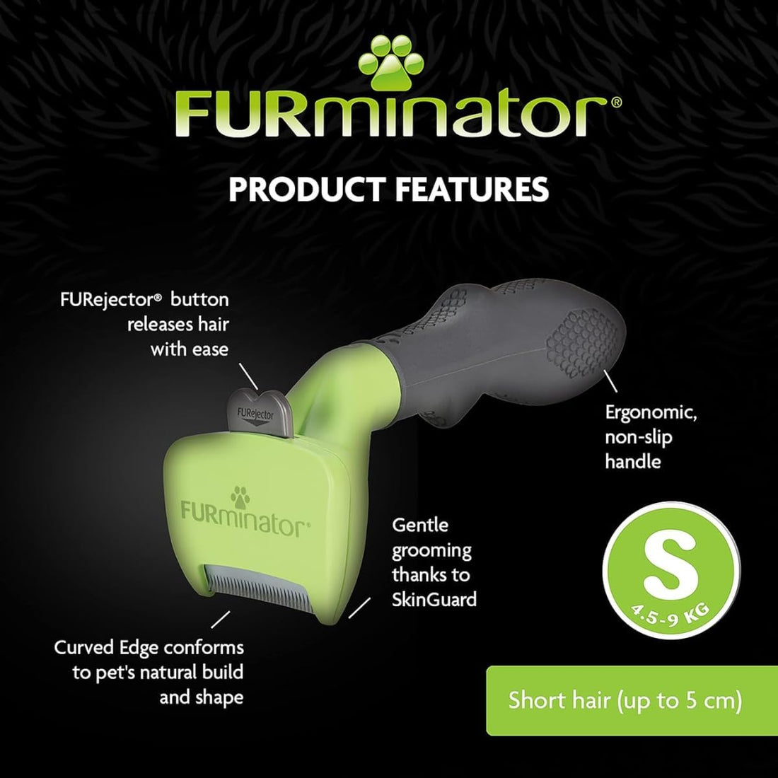 FURminator Undercoat deShedding Tool for Small Animals,Pink