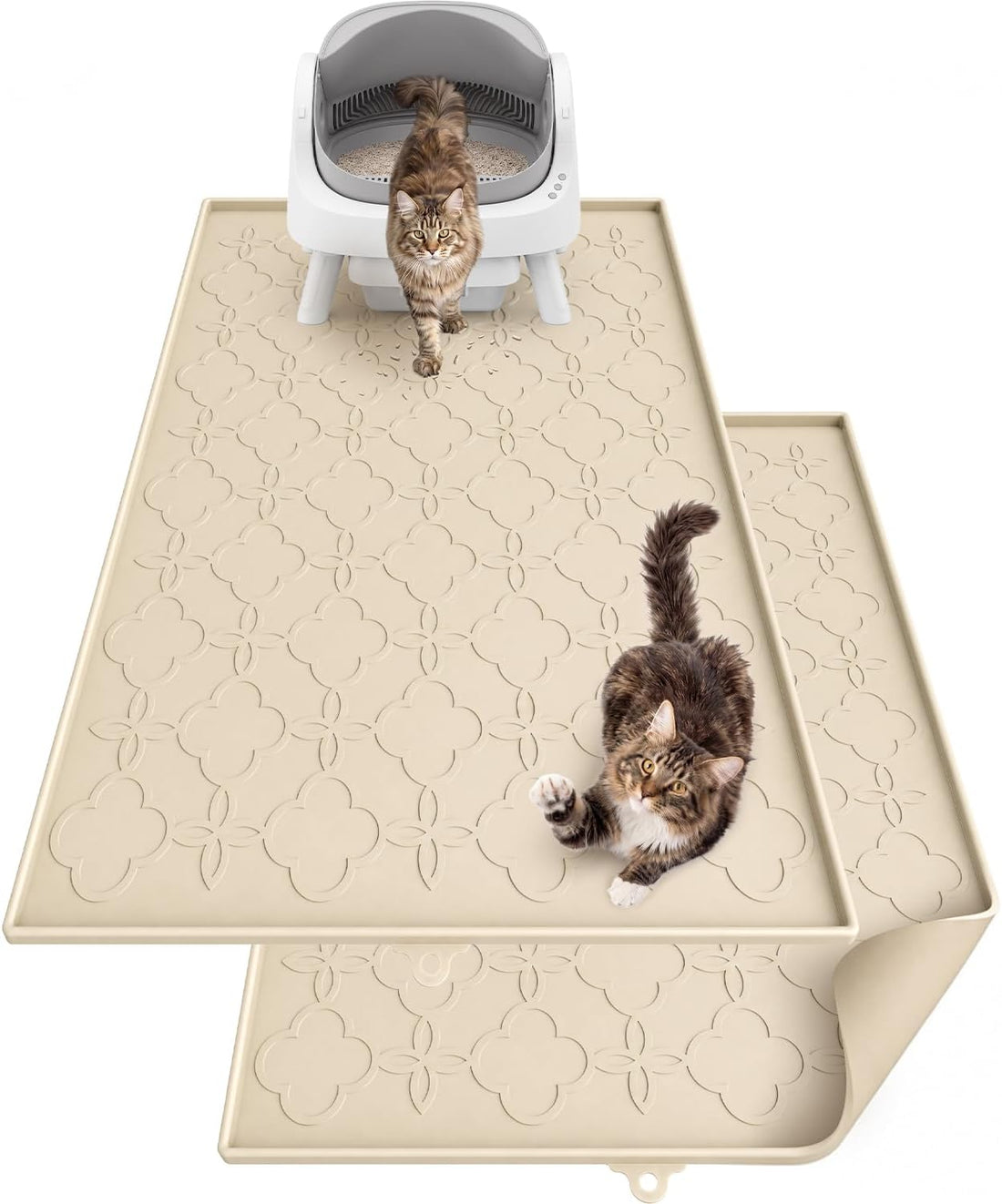 Pawtners Silicone Cat Litter Mat Extra Large 42" X 30", Easy to Clean