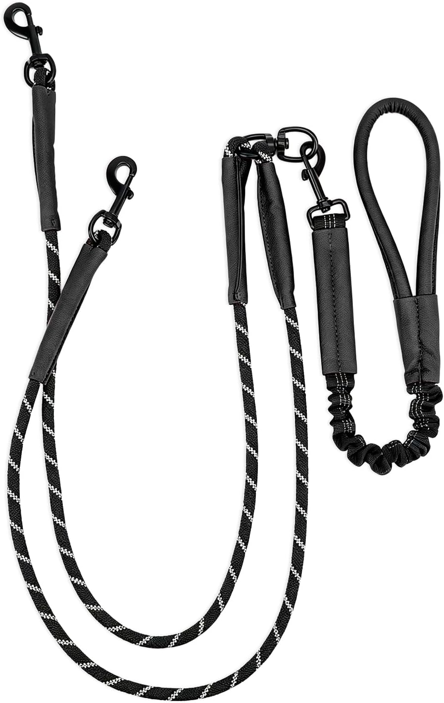 Pieviev Double Dog Leash for 2 Medium&Large Dogs, Longer Coupler