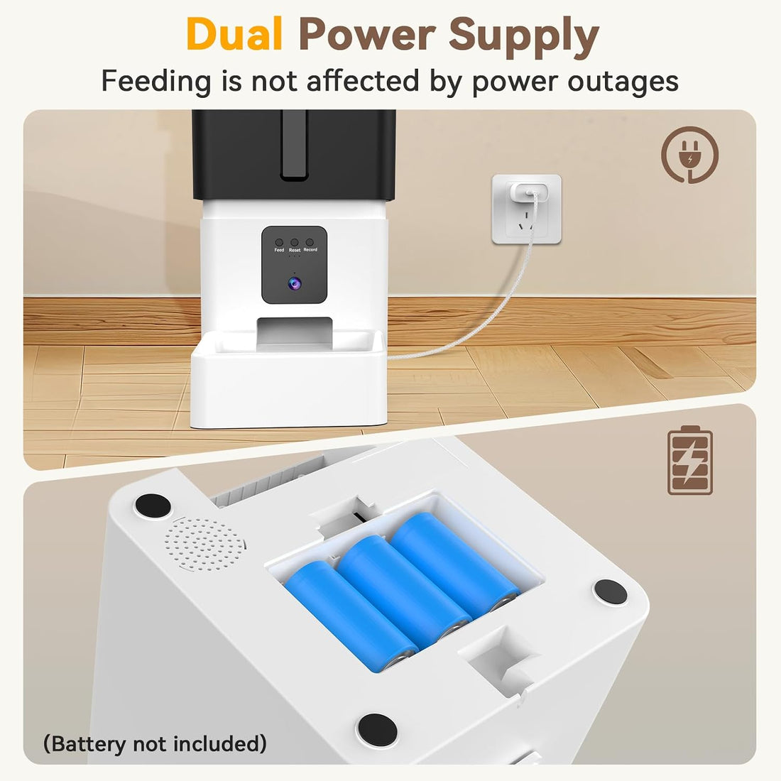 UTCG Automatic Dog Feeder with Camera: 8L/33 Cups 5G WiFi
