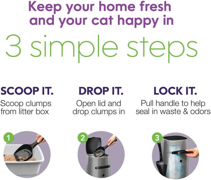 Litter Genie Cat Litter Disposal Odor Free Pail System