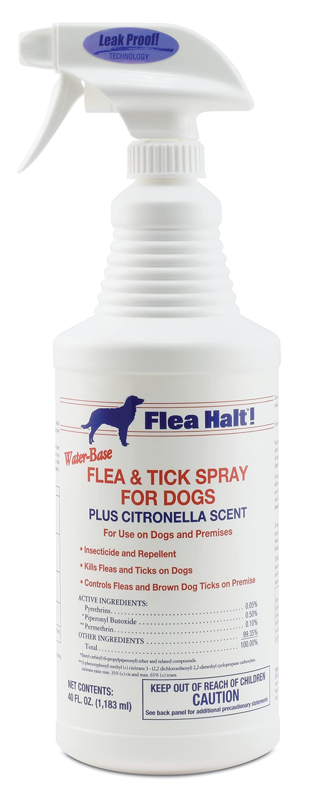 Farnam Flea Halt! Water-Based Flea & Tick Spray for Dogs Plus