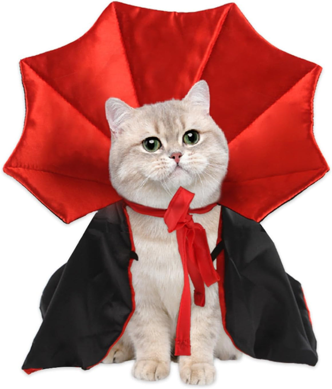 Qiansail Cat Cape Vampire Cloak Halloween Dog Costume Pet Cosplay