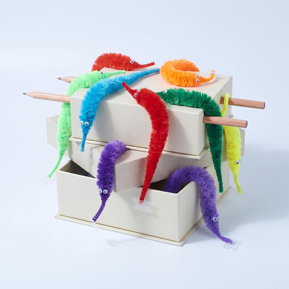 12PCS Worm on a String, Fuzzy Worms