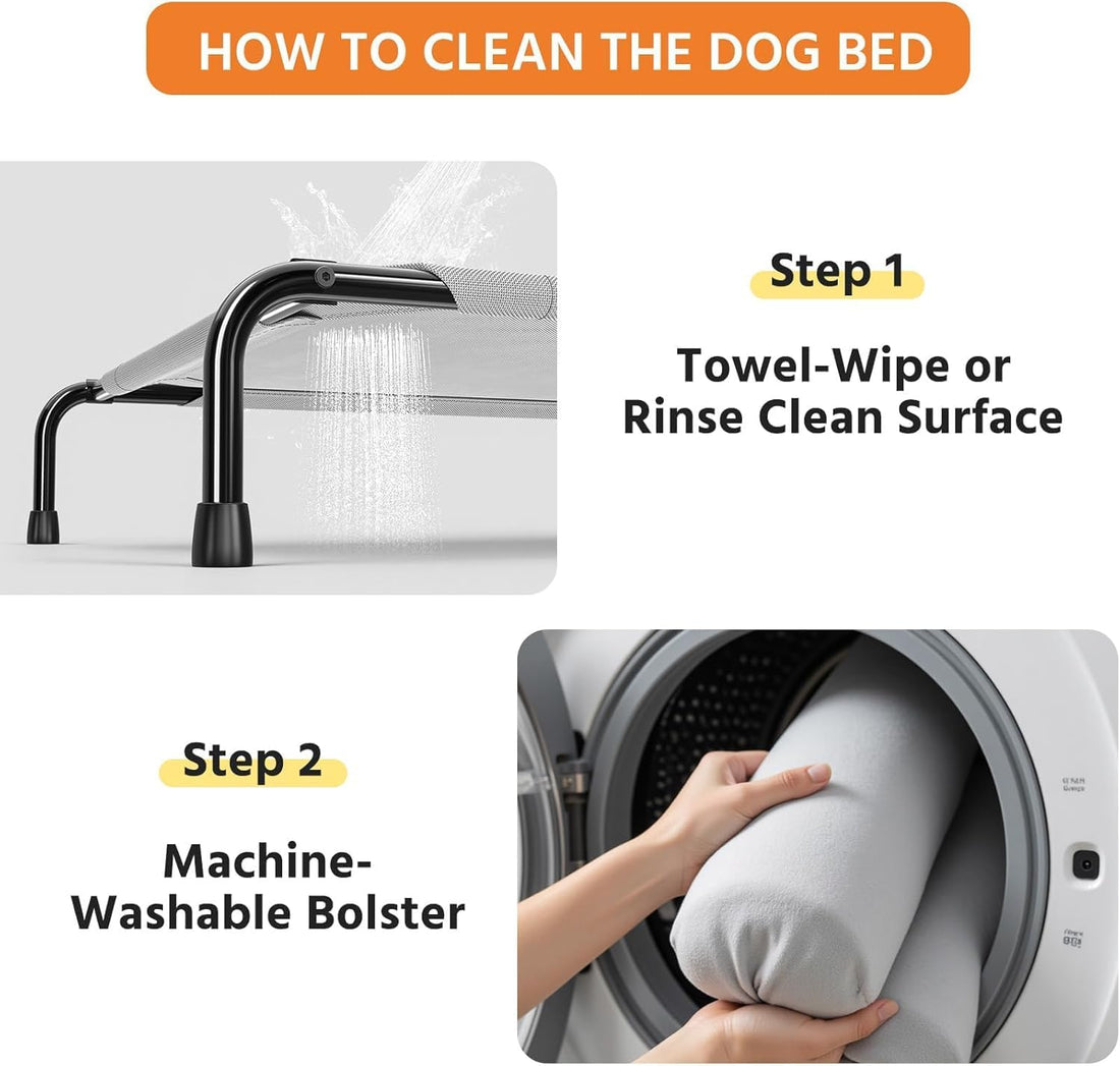 Simple Trending Elevated Dog Bed for Large Dogs with Bolsters