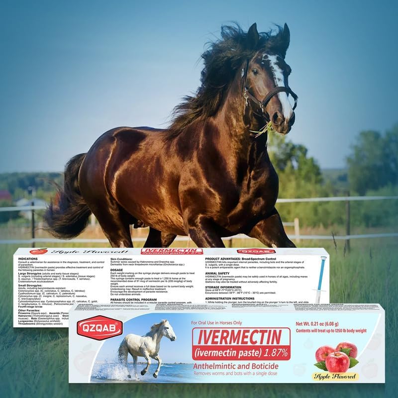 Ivermectin Horse Paste Dewormer , Horse Wormer Paste, Apple Flavor