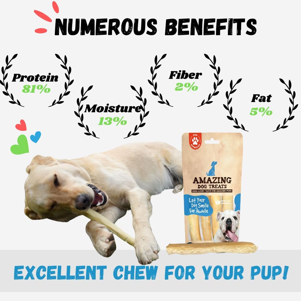 Amazing Dog Treats -Small Collagen Stick - - Collagen Beef Cheek Rolls