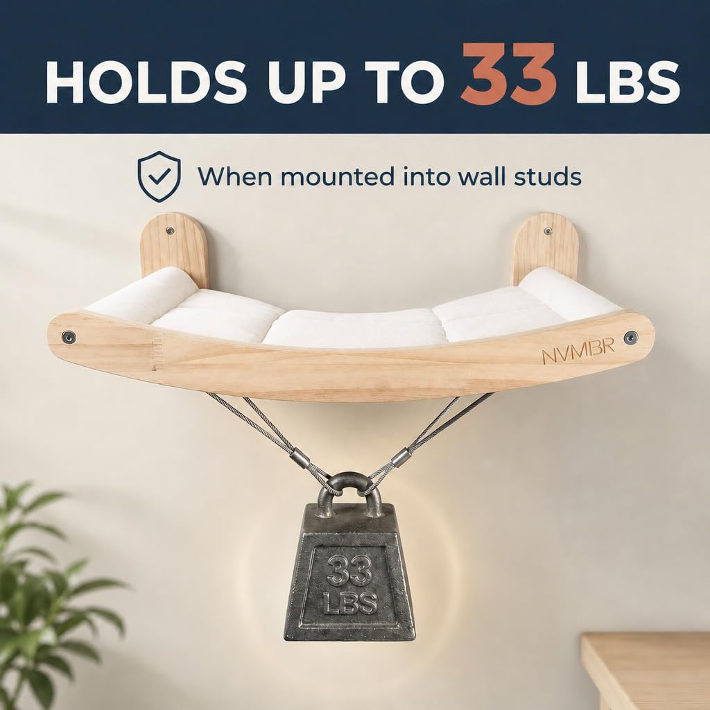 Cat Wall Shelf Bed Hammock with Sisal Stairs Set