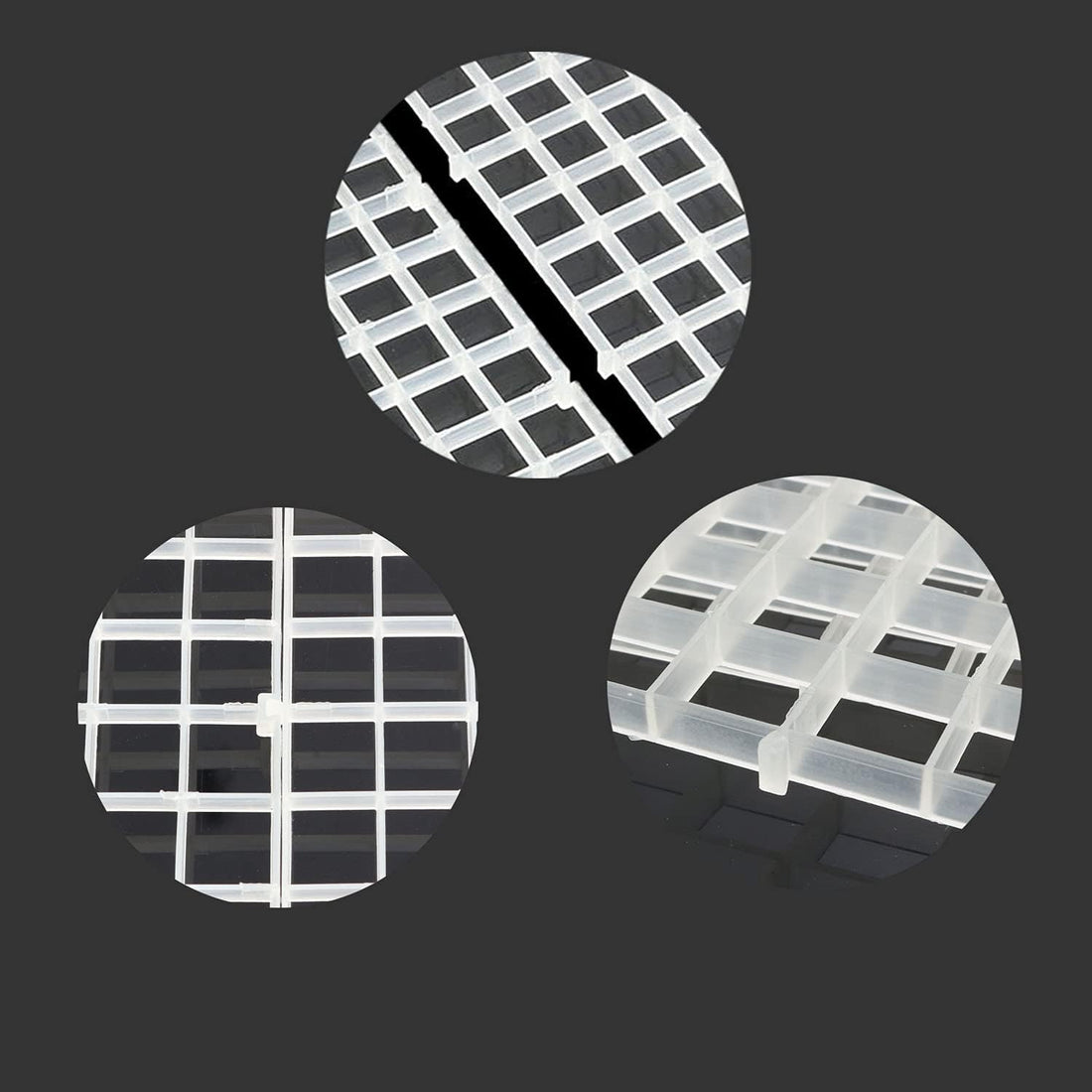 RLECS 2pcs 30cm x 15cm Plastic Grid Divider Tray Egg Crate Louvre