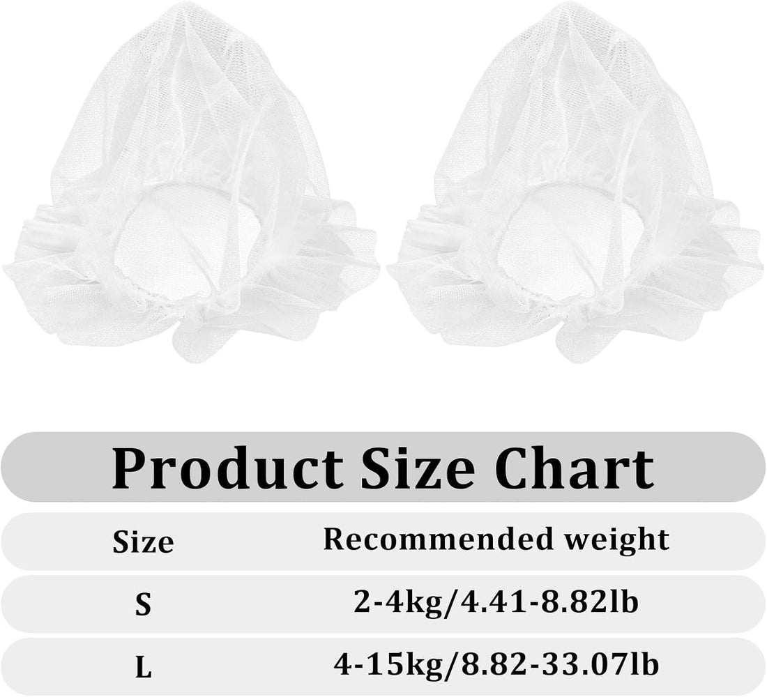 2 Pcs Dog Face Mesh Net, Anti Eating Pet Headgear for Small Medium