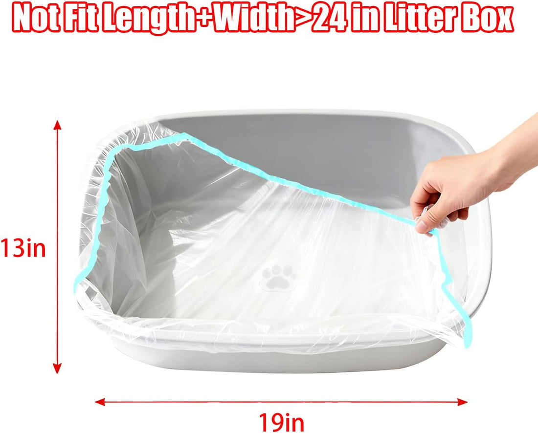 XUEPETT 120 Pack Cat Litter Box Liners with Drawstring, 25.2" x 15.7"