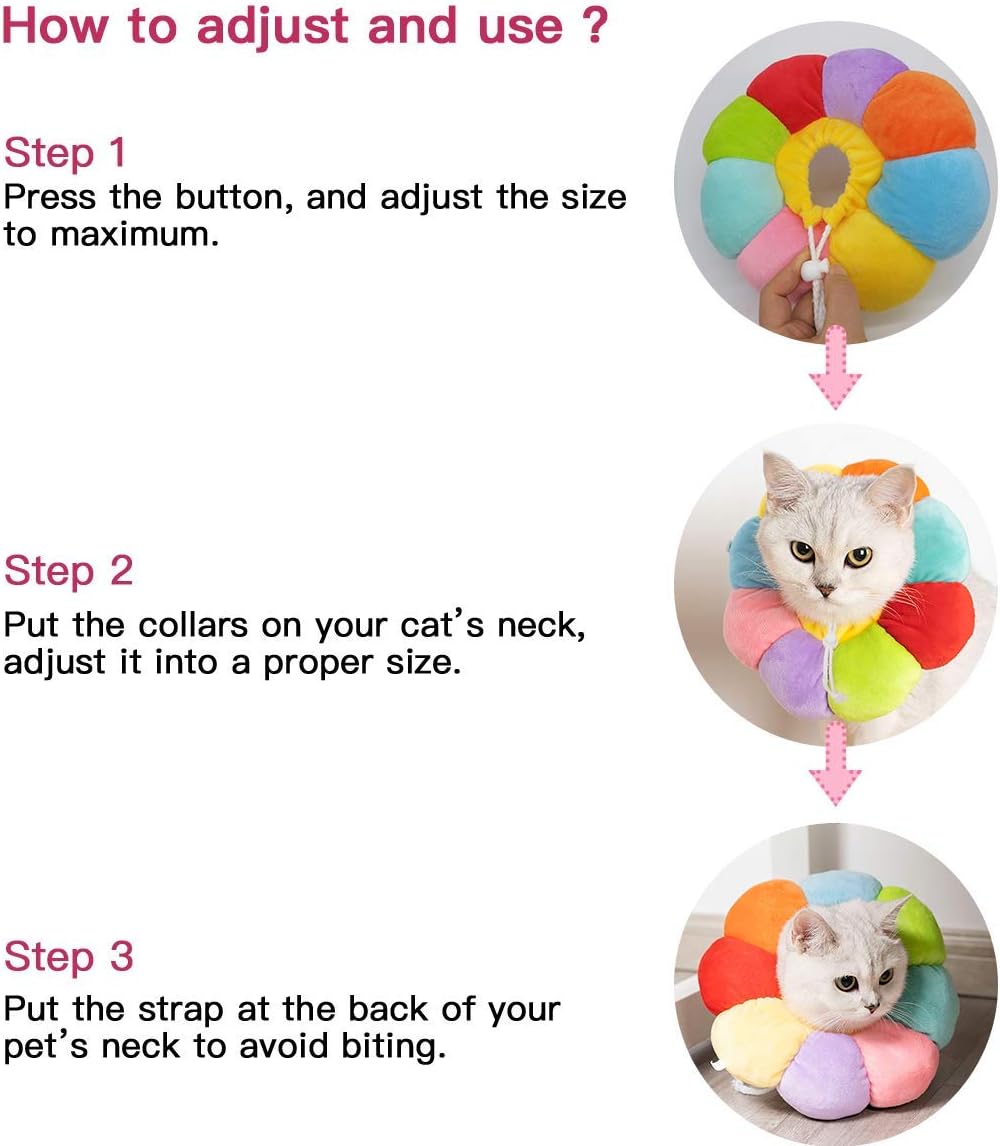 Cat Small Dog Recovery Collar, Cute Neck Cone After Surgery