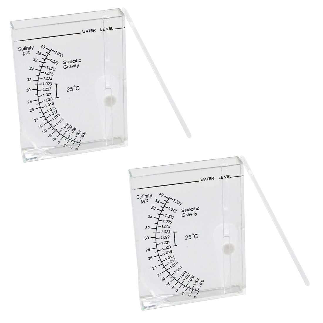 MY MIRONEY 2-Pack Salinity Tester Clear Sea Hydrometer