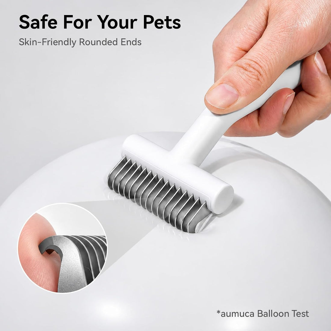 aumuca Undercoat Rake for Dogs, Deshedding & Dematting Comb for Cats