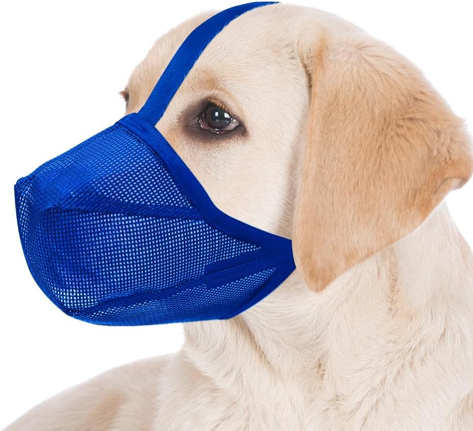 Dog Muzzle, Soft Mesh Covered Muzzles for Dogs