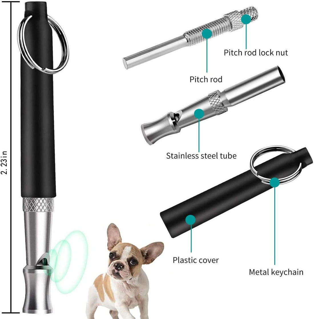 Dog Whistle, 2 PACK Ultrasonic Dog Whistle to Stop Barking Neighbors