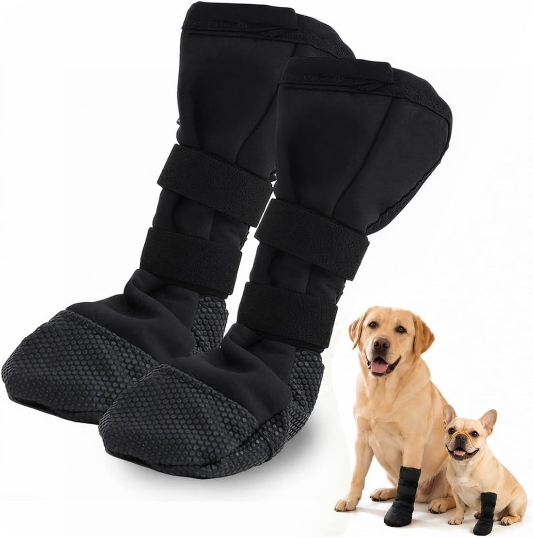 Waterproof Dog Boots for Small &Medium Dogs, Stay-On Paw Protectors