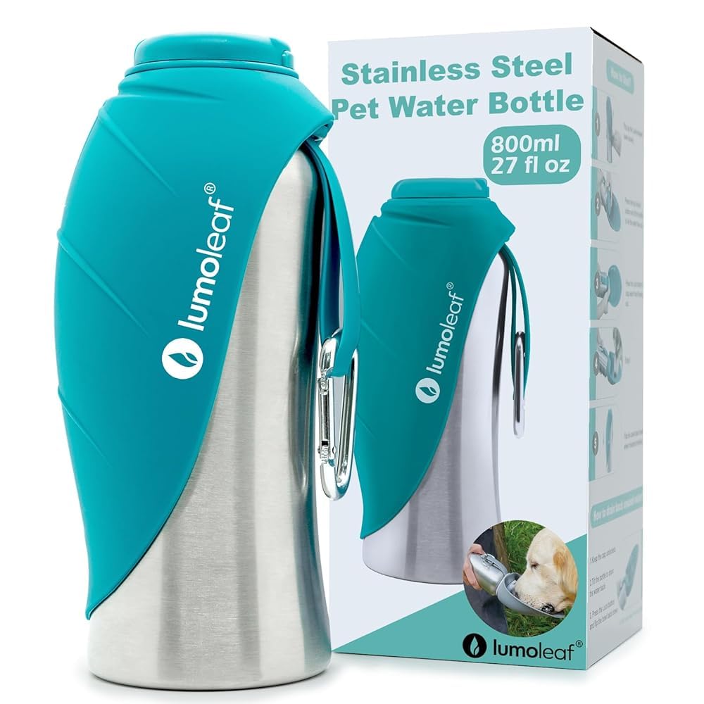 LumoLeaf Portable Dog Water Bottle 27 OZ