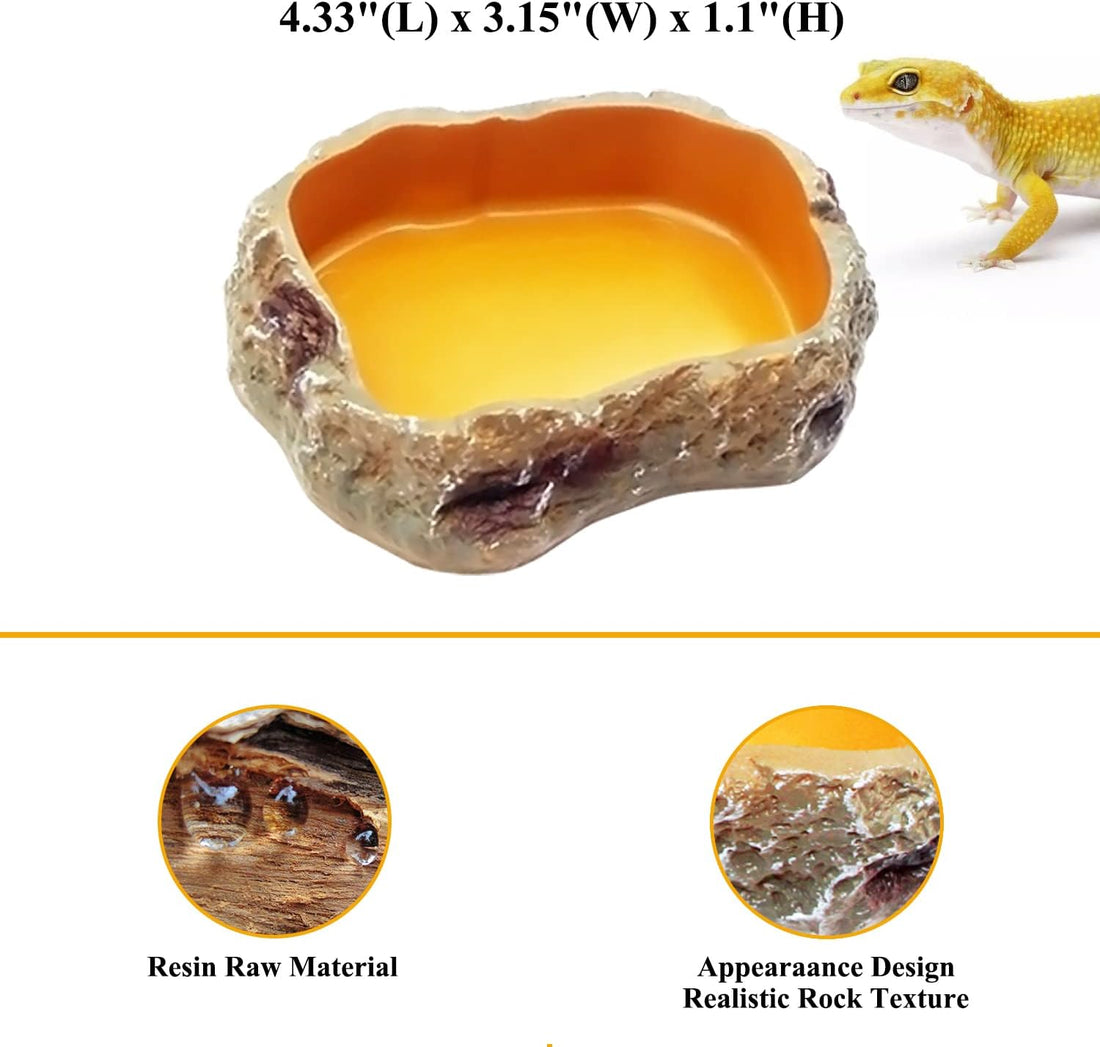 Reptile Growth Reptile Bowl Set Includes Reptile Food Dish,Reptile