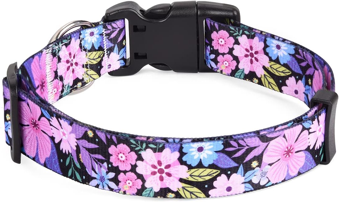 Mihqy Dog Collar with Bohemia Floral Tribal Geometric Patterns