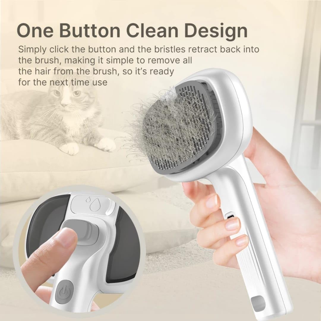 4 In 1 Cat Steam Brush for Grooming, Shedding, Massage