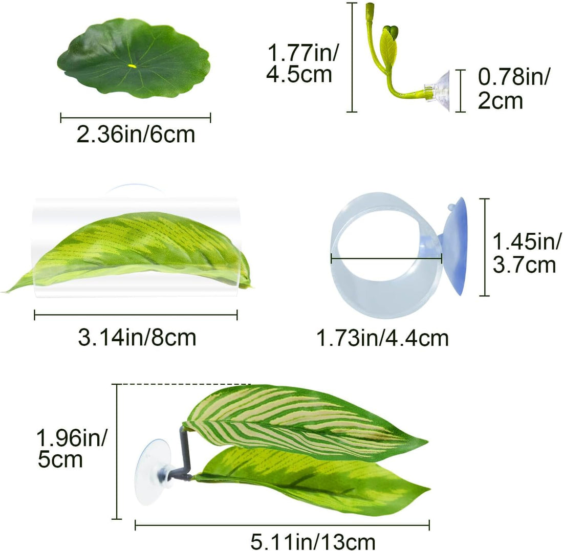 5 Pcs Betta Hammock Leaf & Tunnel, Betta Fish Tank Accessories
