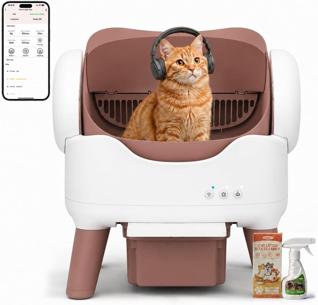 RPZ Self Cleaning Litter Box with APP, Automatic Litter Box for Cats