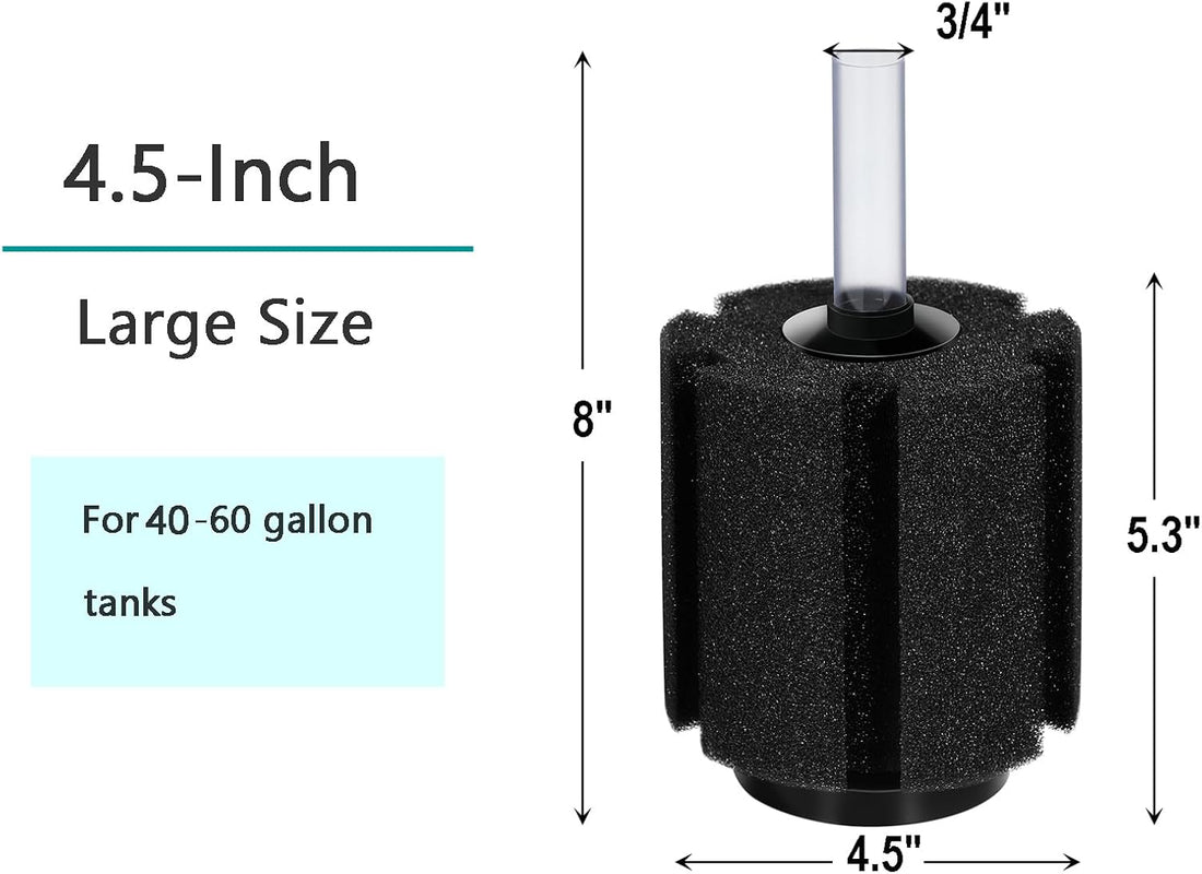 AQUANEAT Aquarium Bio Sponge Filter Breeding Fry Betta Shrimp Nano