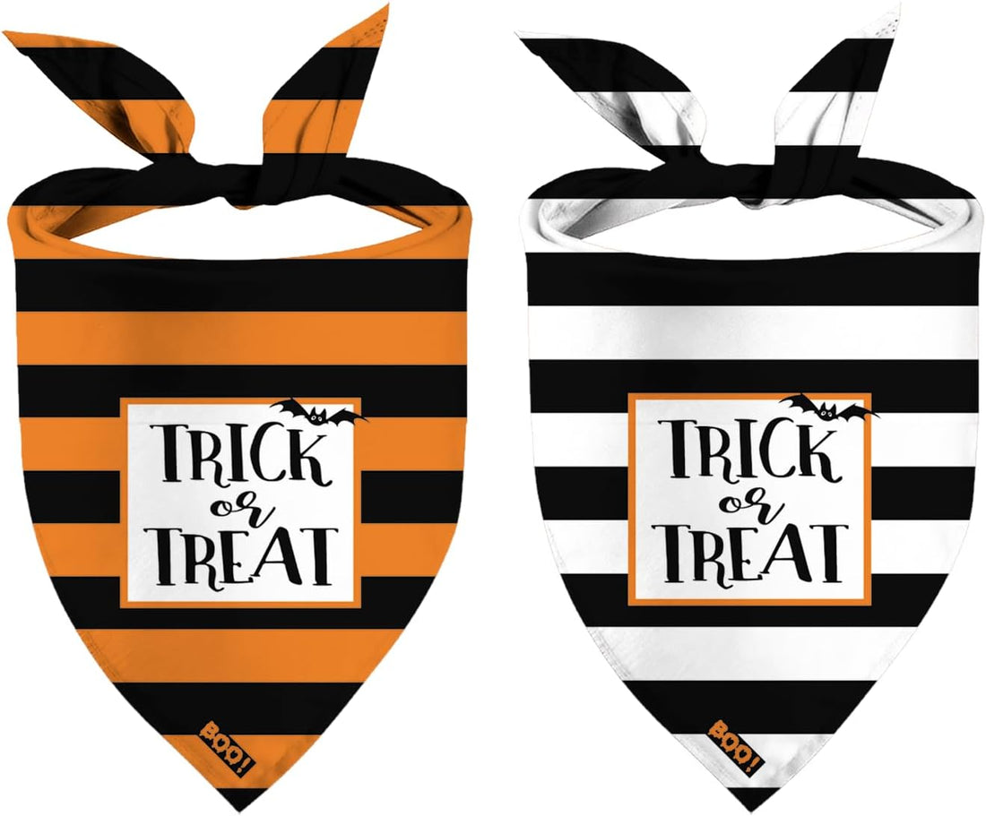Halloween Dog Bandana Ghost Boo Scarf for Small Medium Large Dogs