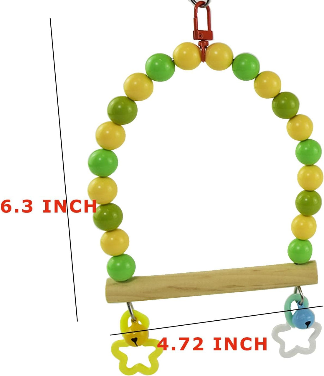 Wooden Bird Cage Swing Perch for Parakeets,Small Parrots Swings