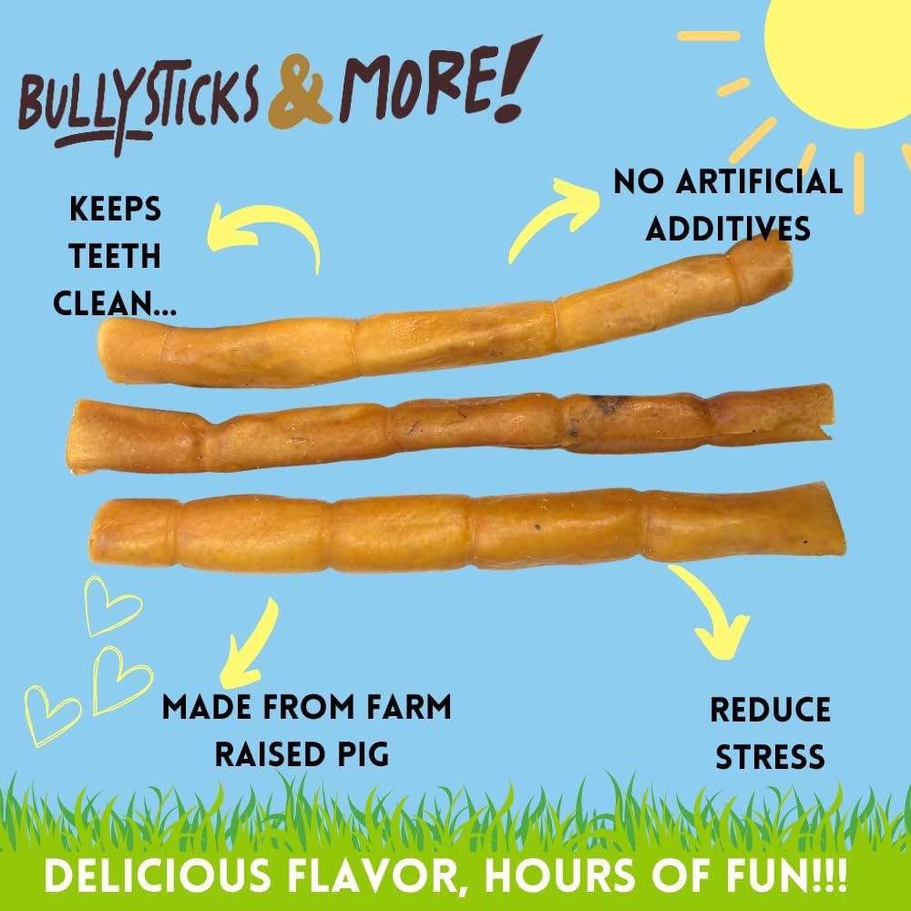 BULLYSTICKS & MORE 6 Inch Pork Collagen Rolls for Dogs