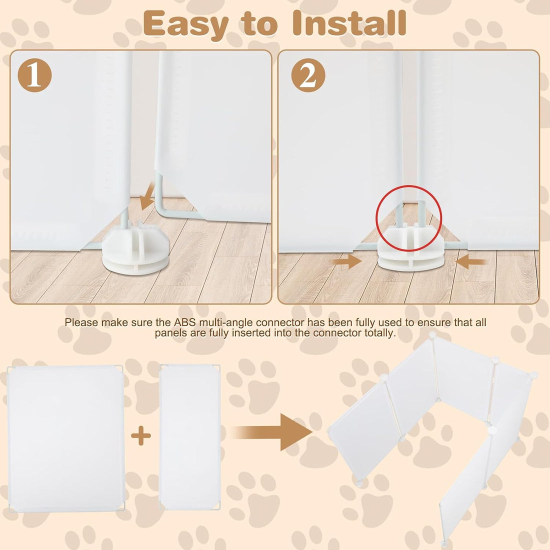 FHTONGE Large Cat Litter Box Enclosure Splash Guard to Protect Wall
