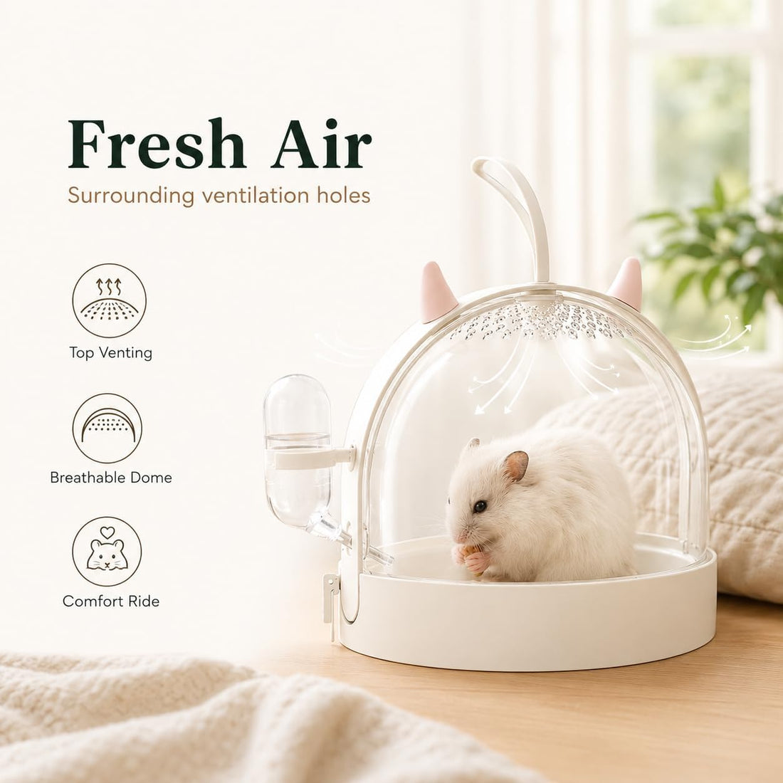 Hamster Travel Cage with Water Bottle
