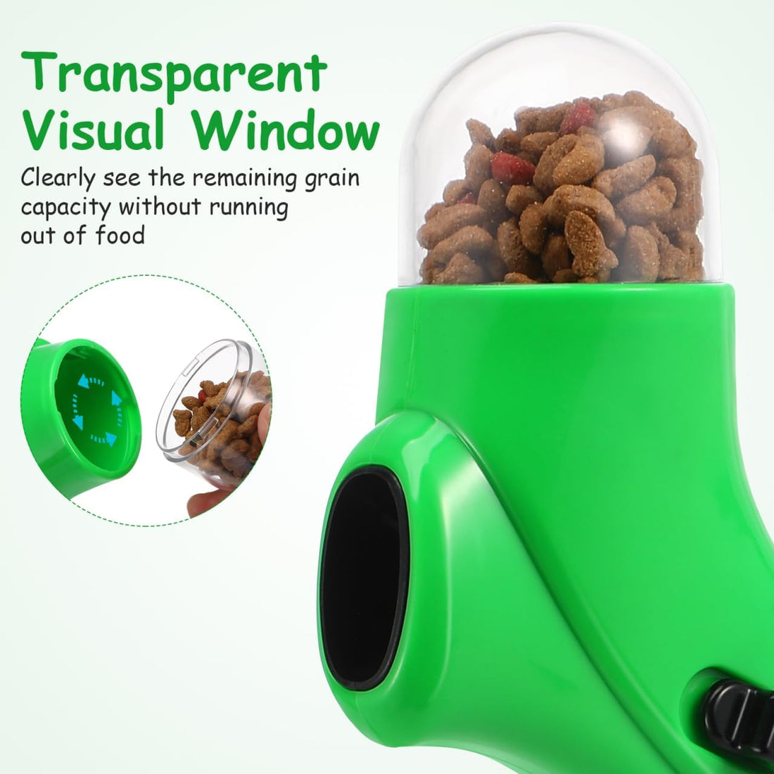 balacoo Dog Treat Launcher Green Plastic Interactive Toy