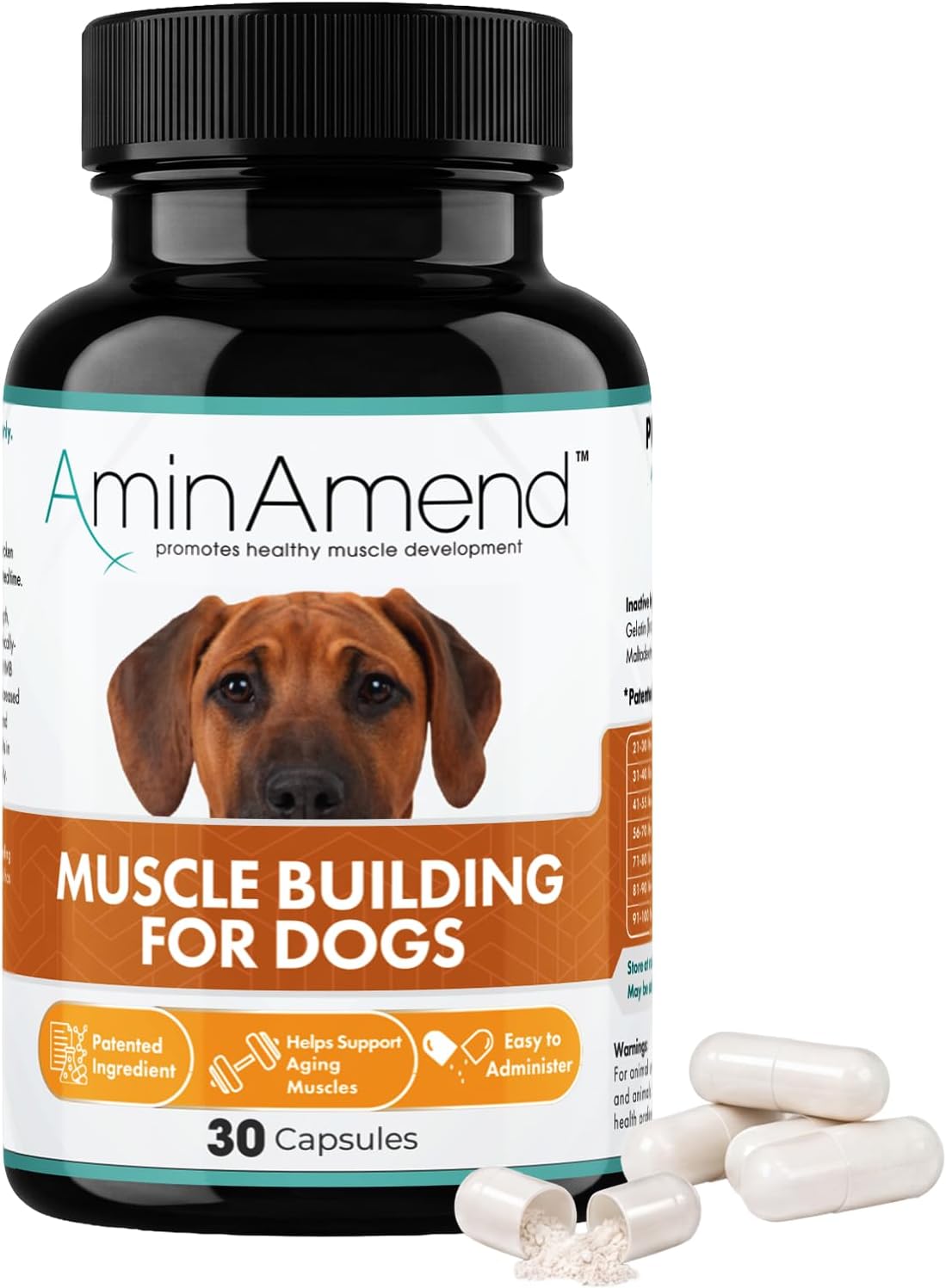 Small Dog & Cat CaHMB Muscle Support Capsules, Vitamin D3, 30 Ct