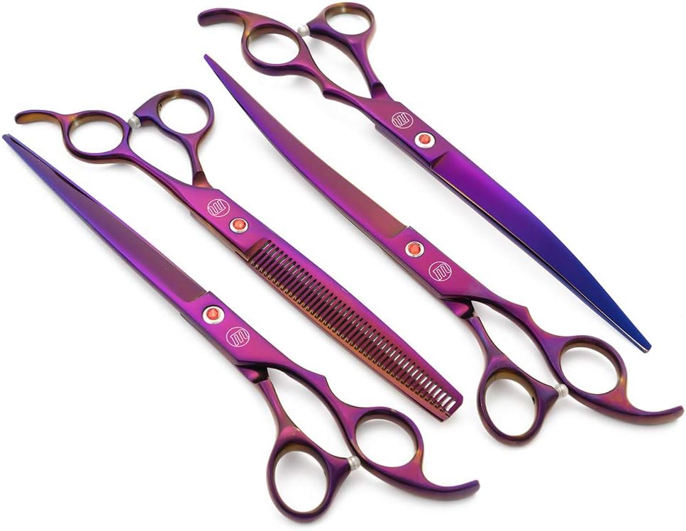 Moontay Professional 8" Dog Grooming Scissors Set 4PCS
