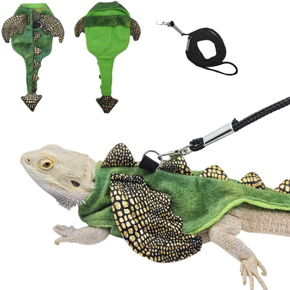 Bearded Dragon Harness and Leash Adjustable Soft Halloween Costume