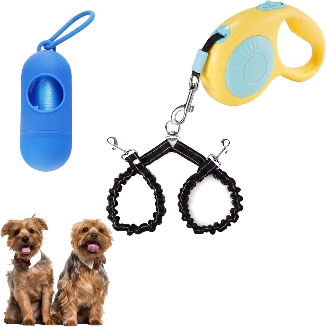 Double Dog Leash for Walking 2 Small Dogs