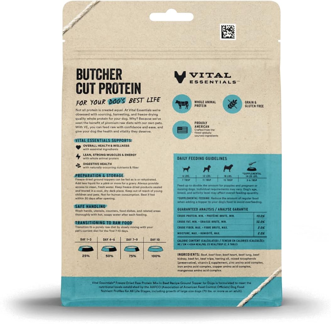 Vital Essentials Freeze Dried Dog Food Topper