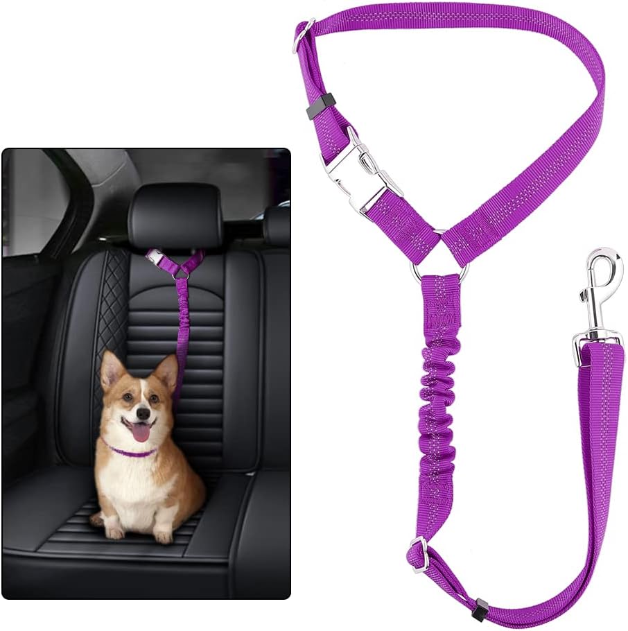 Plutus Pet Dog Seat Belt for Car Headrest